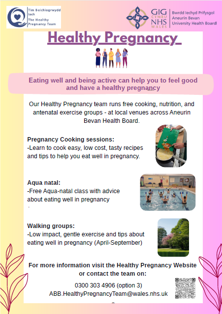 Healthy pregnancy team poster